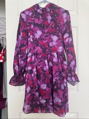 Ted Baker London High-Neck Fit & Flare Mini Dress